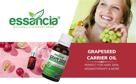 Essancia GrapeSeed Carrier Oil for Acne & Pimples, Skin Care, Hair ...