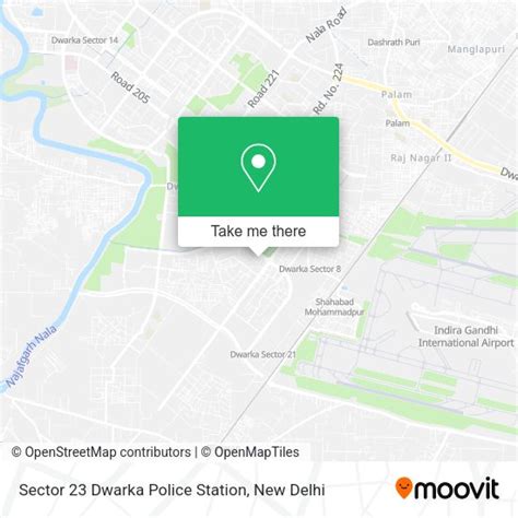 How to get to Sector 23 Dwarka Police Station in Delhi by bus or metro?