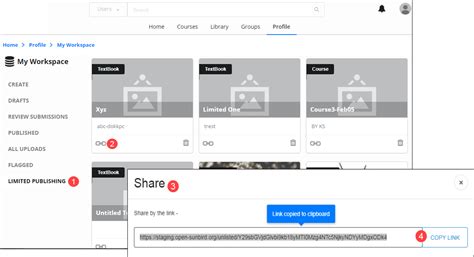 Limited Publishing and Sharing