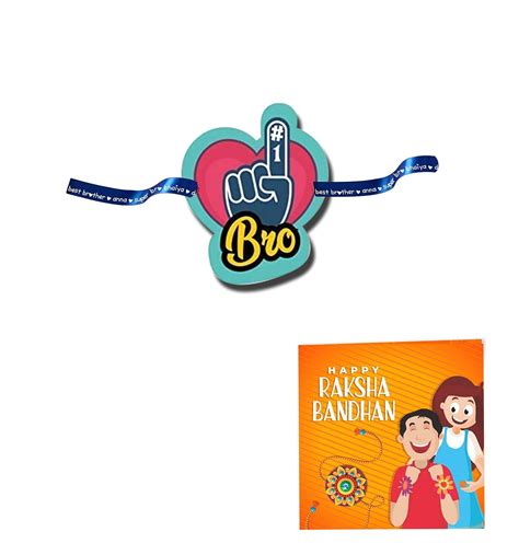 TheYaYaCafe No 1 Bro Printed with Roli Tika (2in1 Rakhi), Red, One Size ...