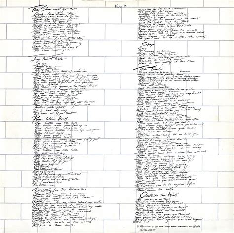 Pink Floyd The Wall Lyrics Genius at Joseph Gerlach blog