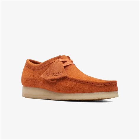 Buy Orange Clarks Originals Wallabee Low Burnt Shoes for Men Online ...