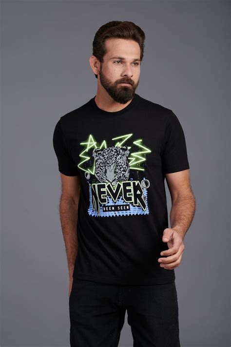 Never Been Seen Printed Black T-Shirt for Men - Go Devil