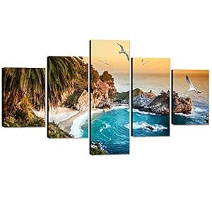 Yatsen Bridge 5 Pieces Modern Landscape Canvans Prints for Home Decor ...