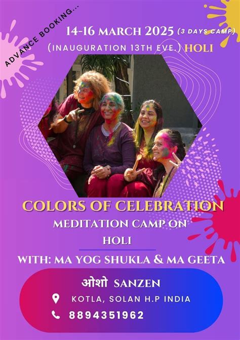 COLORS OF CELEBRATION , Osho Sanzen, Solan, Himachal Pradesh, India, 13 ...