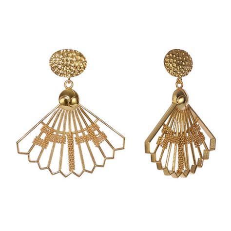 Itrana - Oriental Fan Danglers - Elahe