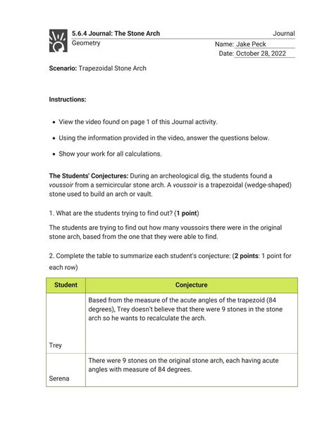 SOLUTION: 5 6 4 journal the stone arch journal - Studypool