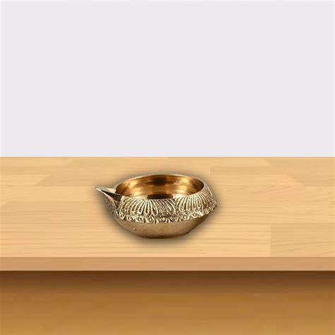 Buy Collectible India Brass Diya (2 x 1 x 2.5 inch, Gold) Online at Low ...