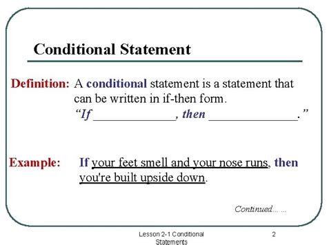 Image result for Formal Conditional Statement