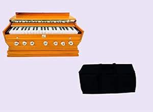 KHALSA MUSICAL Total Wood 39 Keys, Harmonium, Natural, 2 Reeds, 3.2 ...