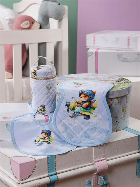 Shop Teddy's Print Feed Set Small Box of goodies for Baby storage – The ...