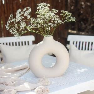 TOTOS MART Hollow ceramic lookin plastic circle pot Ceramic Vase Price ...