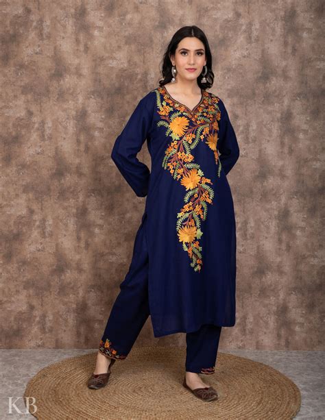Buy Kashmiri Suits Online | Embroidered Summer Suits | KashmirBox ...