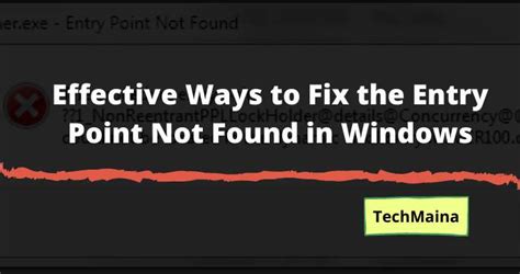 Image result for Entry Point Not Found Problem