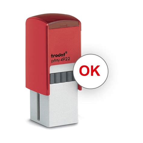 Trodat OK - Text Stamp with Ink Pad (Red Ink Color) – Trodat Stamps