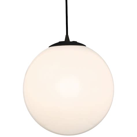 Access Lighting Pearl Black Mid-century Opal Glass Globe Medium Hanging ...