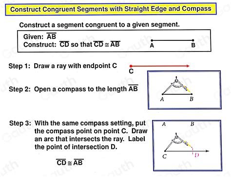 Solved: The diagram shows a student's steps in construction. ^ B C What ...