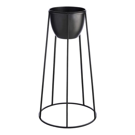 Crosby St. Black Metal Planter Stand, Large