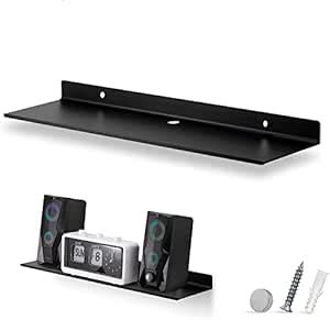 OrganizeMee Metal Large wall mounted shelves,Bluetooth speaker,Wi-Fi ...