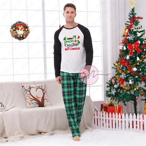 Sorry Grinch Funny Matching Christmas PJs With Year - Family Christmas ...