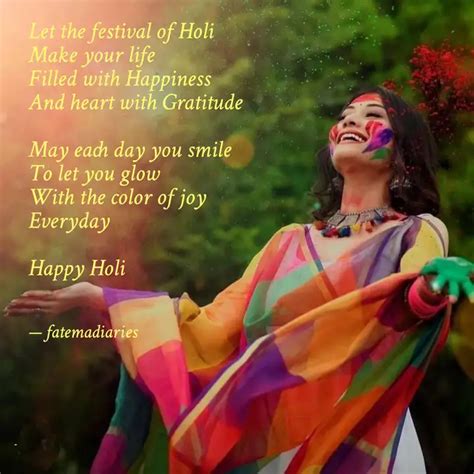 Let the festival of Holi ... | Quotes & Writings by Fatema Lokat ...