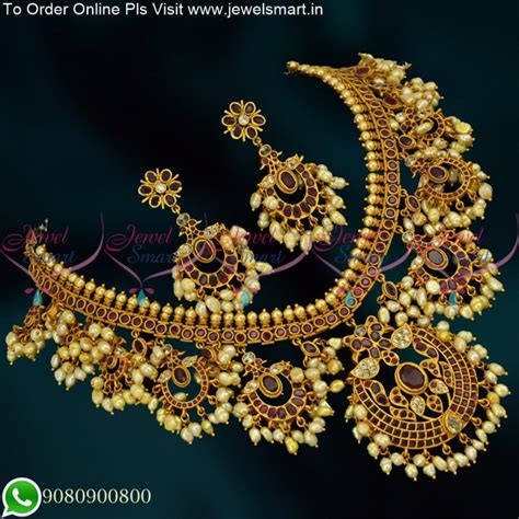 Guttapusalu Pearl Jewellery Fresh Water Quality Semi Precious AD Stones ...