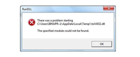 Image result for Error Message Rundll Cannot Find Module