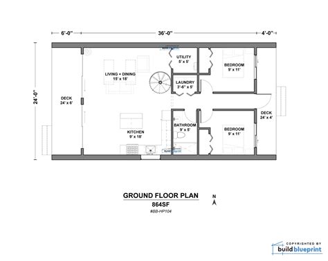 24x36 House Floor Plans Ideas The Ranch 768 Sq. Ft. | Mighty Small