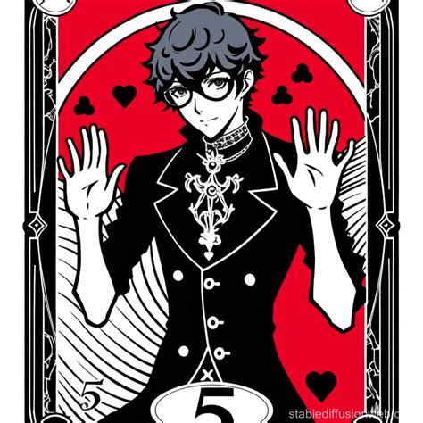 Tarot Card Lovers in Persona 5 Aesthetic | Stable Diffusion Online