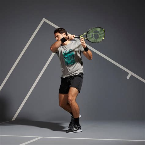 Men Tennis T-Shirt TTS100 Grey
