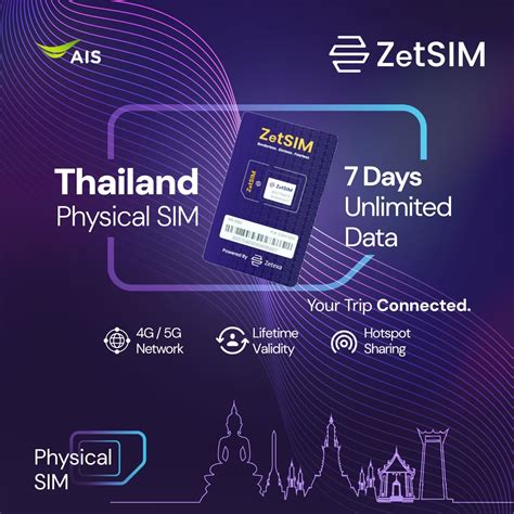 ZetSIM Thailand Local SIM Card | Unlimited Data for 7 Days | 4G/5G High ...