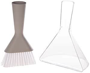 Siliconezone Karim Collection 8.3" Silicone Dust Pan & Brush Set, Gray ...