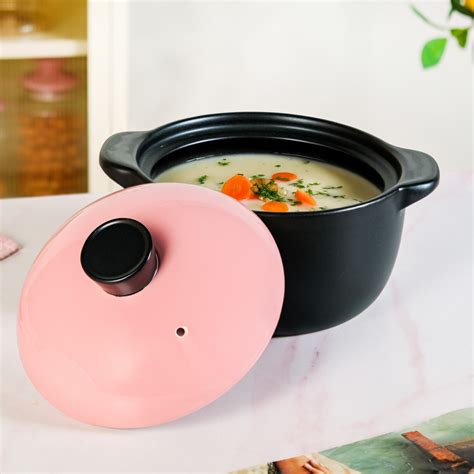 Flamora Ceramic Cooking Pot Pink 3600ml - Premium Cooking Pot | Nestasia