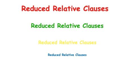 Image result for Reduced Relative Participle Clauses