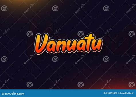 Country Name Vanuatu City Islands Text Design Stock Illustration - Illustration of language ...