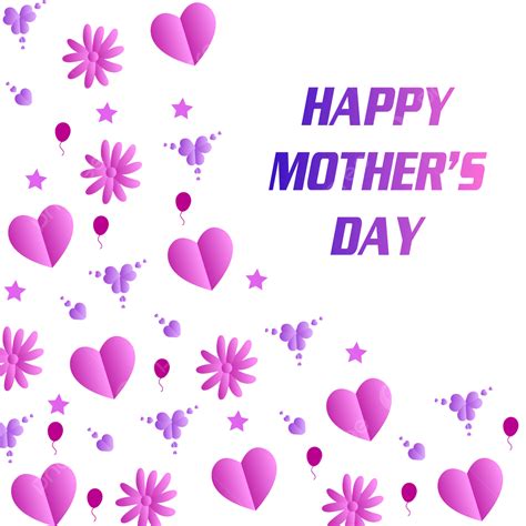 Happy Mother Day Vector Design Images, Colorful Love And Flower Happy ...