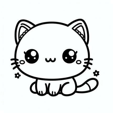 59 Coloriage Chat Kawaii pour les enfants qui aiment les chat