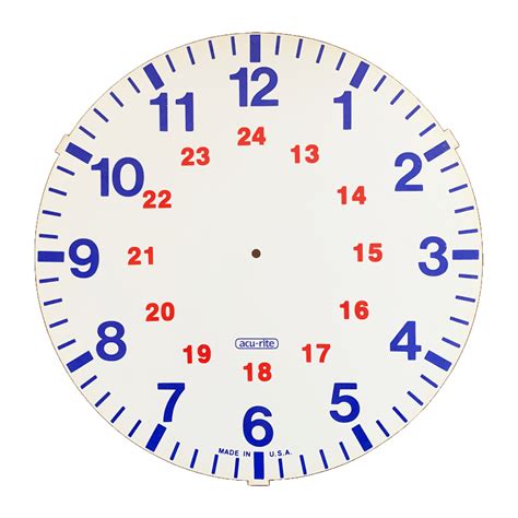 12" Military Time Clock Dial – Made in USA – Slight Second - CLOSEOUT ...