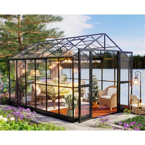 AMERLIFE 12 x 13.5 x 9 ft. Hybrid Polycarbonate Greenhouse- Hobby ...