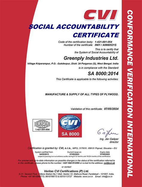 Veritas CVI Certifications (P) Ltd.