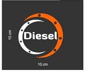 A911.1 Diesel Decal Fuel LID Sticker for CAR White + Orange : Amazon.in ...