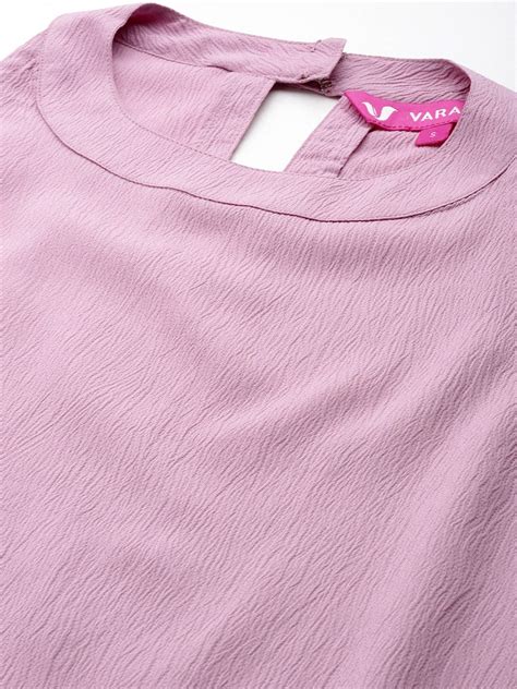 Pink Halter Neck Straight Kurta Paired With Tonal Bottom And Printed ...