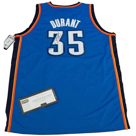 Kevin Durant Signed Oklahoma City Thunder Panini Authentic Blue Jersey ...