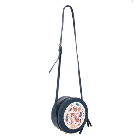 Chumbak Your Own Thing Embroidered Sling Bag - Navy Blue : Amazon.in ...