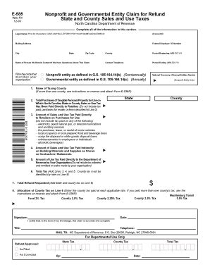 Ncdor E 585 - Fill and Sign Printable Template Online