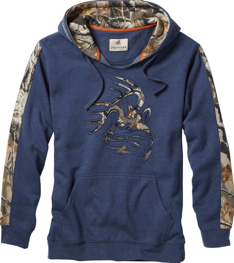Legendary Whitetailsmens Big Game Camo Snow Outfitter Hoodie ...
