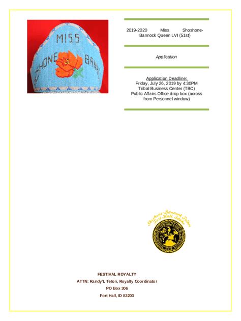 Miss Sho-Ban encourages girls to run for title Doc Template | pdfFiller