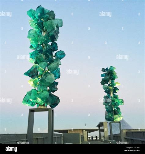 Glass sculptures on Dale Chihuly bridge in Tacoma, Washington Stock ...