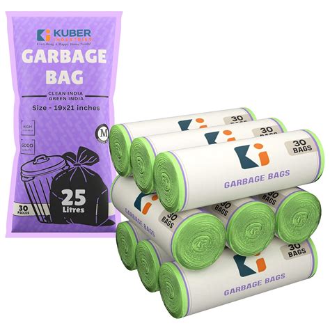 Kuber Industries 19x21 IN Green Medium Garbage Bags for Dustbin 270 Bag ...