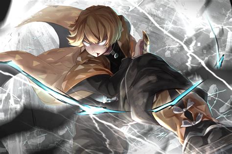 Breath of Thunder Zenitsu Agatsuma Wallpaper, HD Anime 4K Wallpapers, Images and Background ...